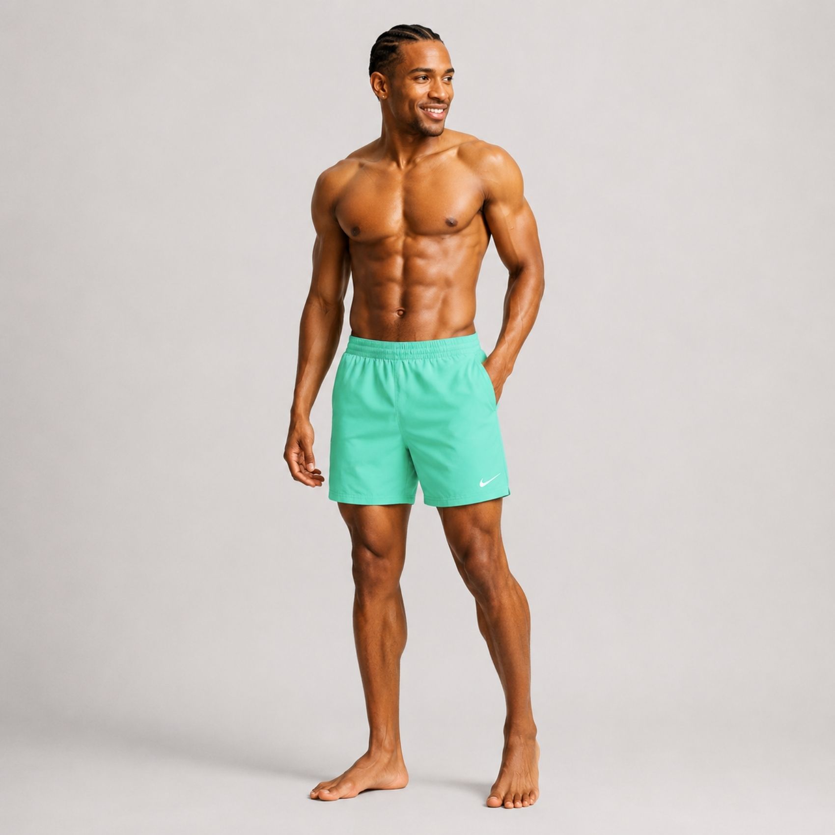 Nike Swim Breaker Essential 5" Volley Short Erkek Turkuaz Mayo