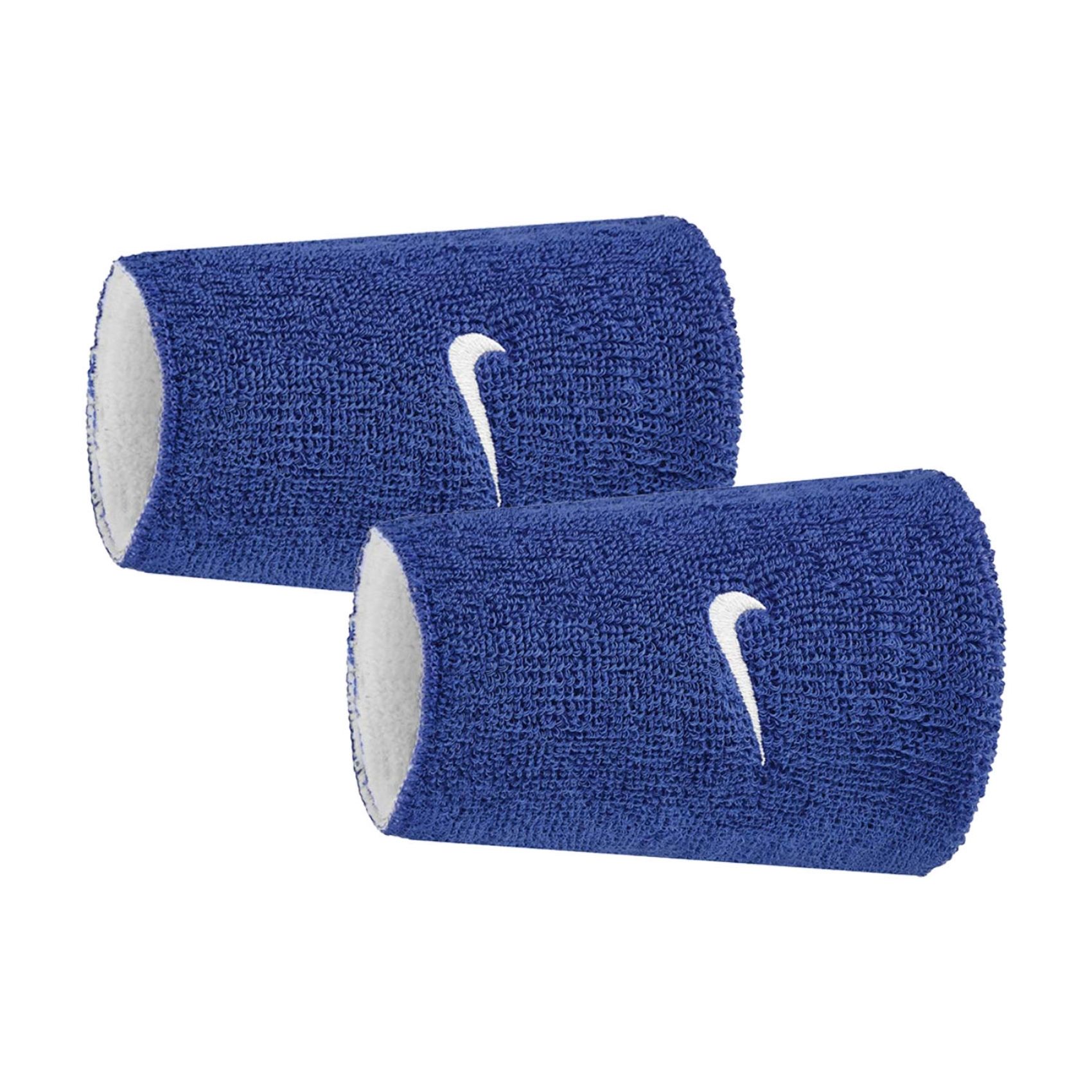 Swoosh Classic Reversible Doublewide Wristbands 2 Pack Mavi Bileklik