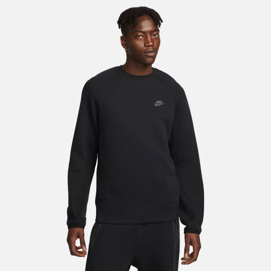 【未使用】ナイキNIKE TECH FLEECE CREW FB7917 NIKE AS M NK TCH FLC CREW DK GREY HEATHER/BLACK（ナイキ