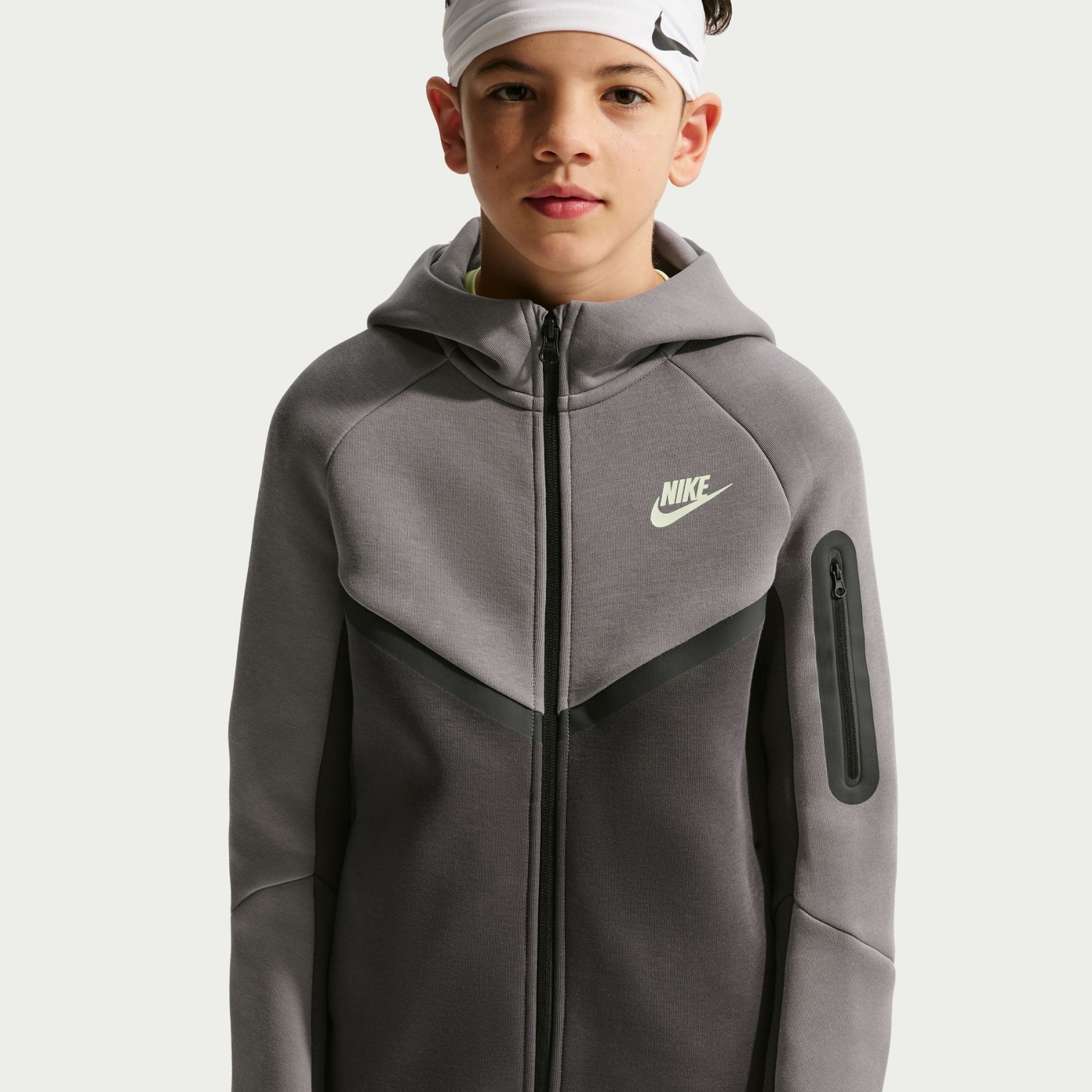 Tech Fleece Fz Çocuk Gri Sweatshirt