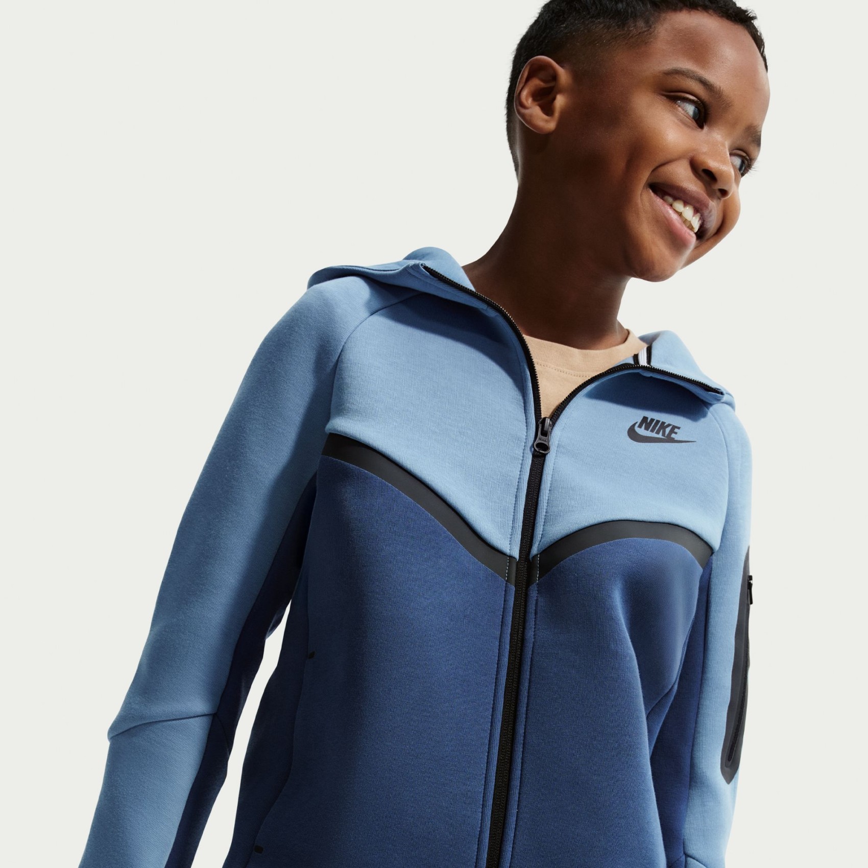Tech Fleece Fz Çocuk Mavi Sweatshirt