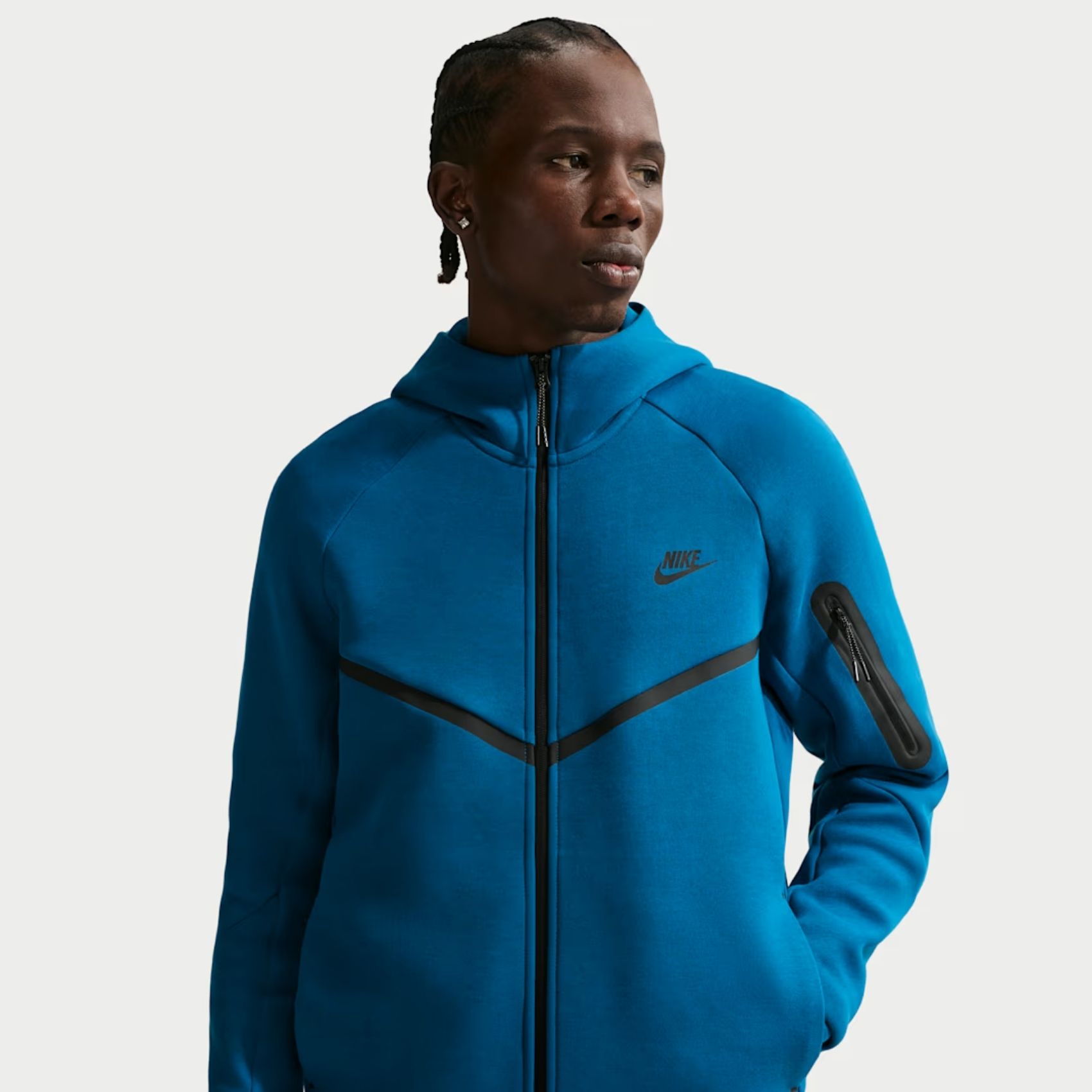 Tech Fleece Fz Windrunner Ho Erkek Mavi Sweatshirt