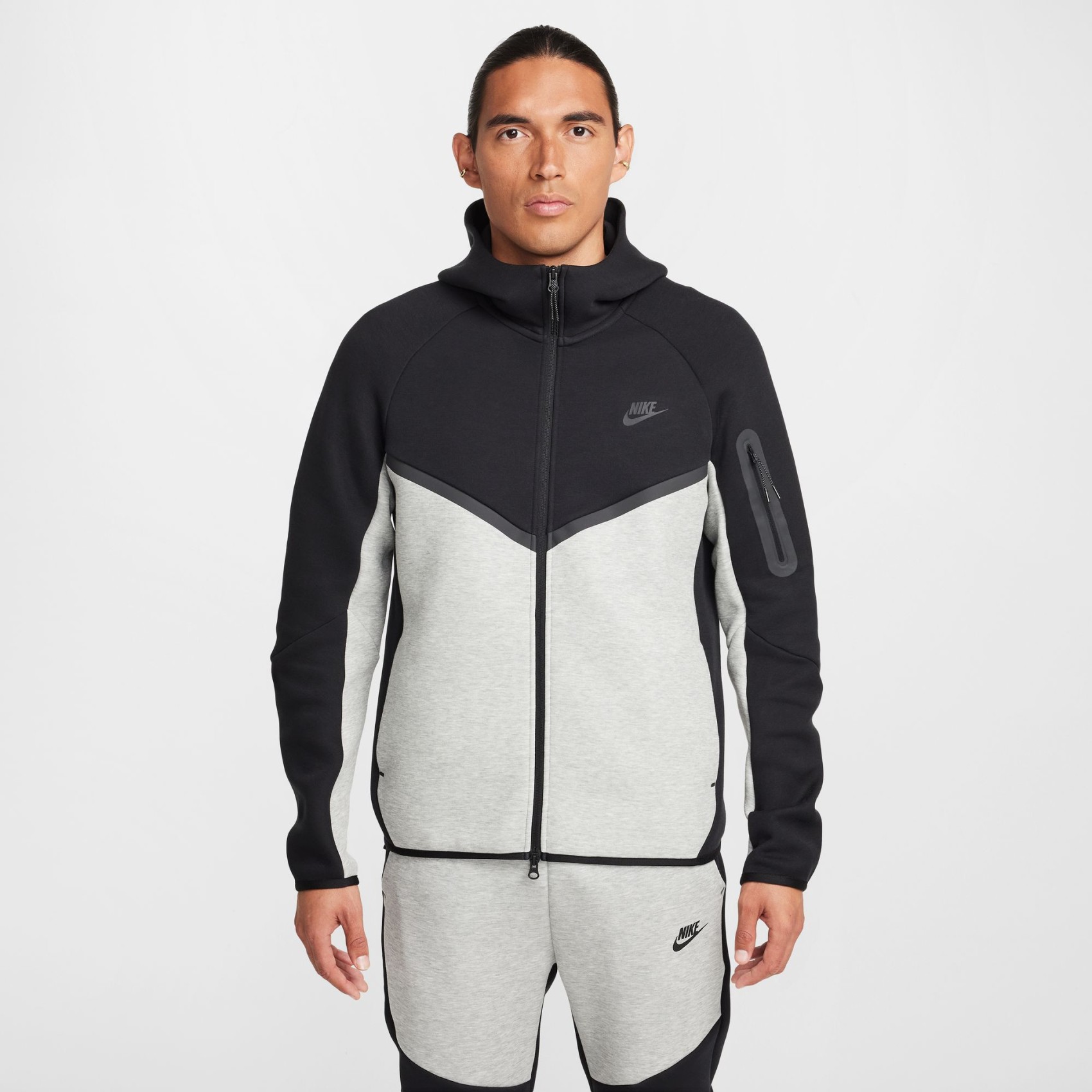 Tech Fleece FZ Windrunner Hoodie Erkek Gri Sweatshirt