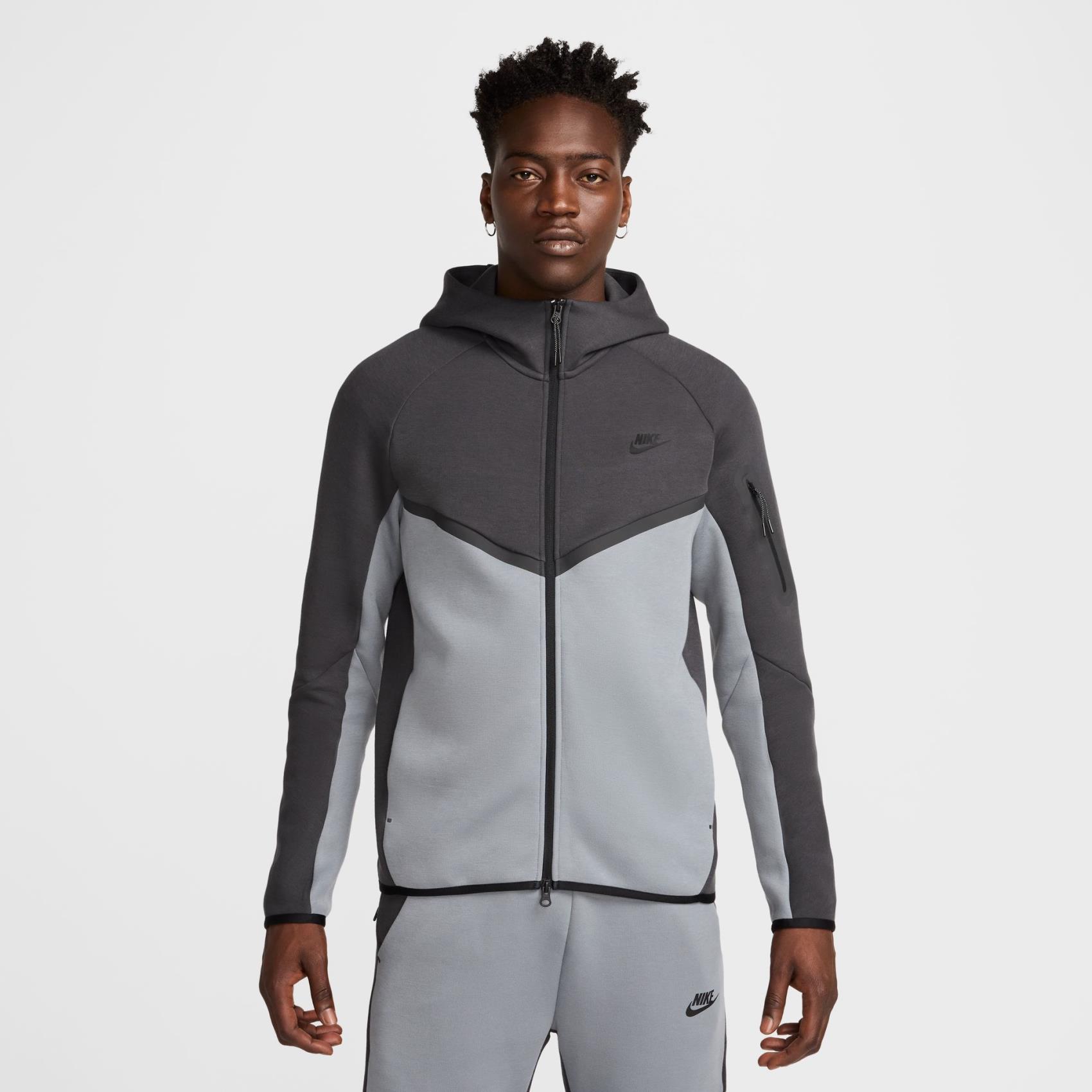 Tech Fleece FZ Windrunner Hoodie Erkek Gri Sweatshirt