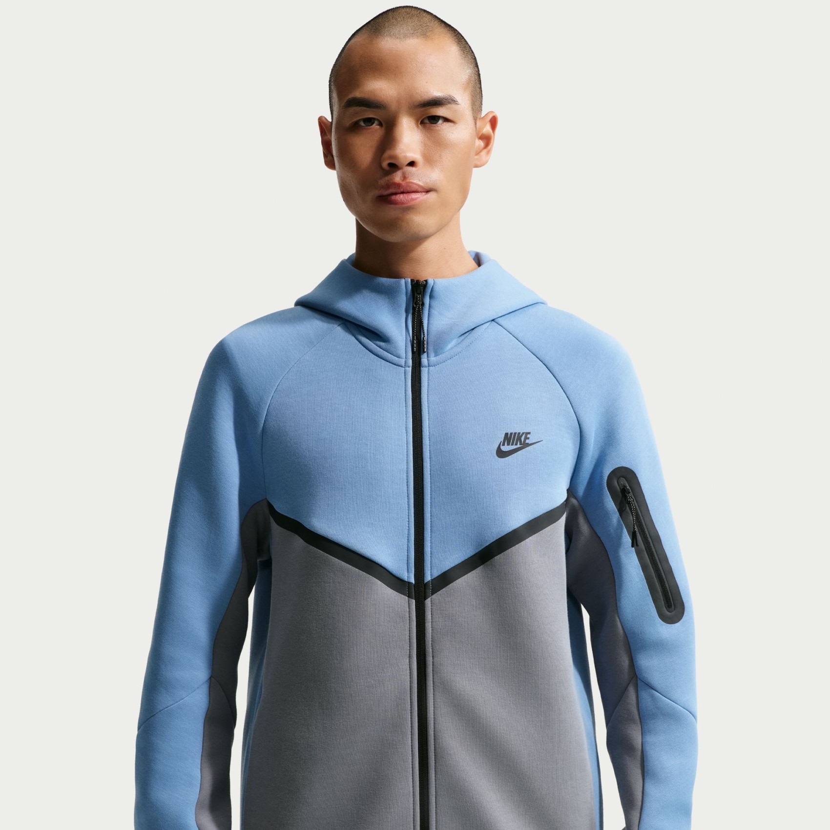 Tech Fleece Fz Windrunner Hoodie Erkek Mavi Sweatshirt