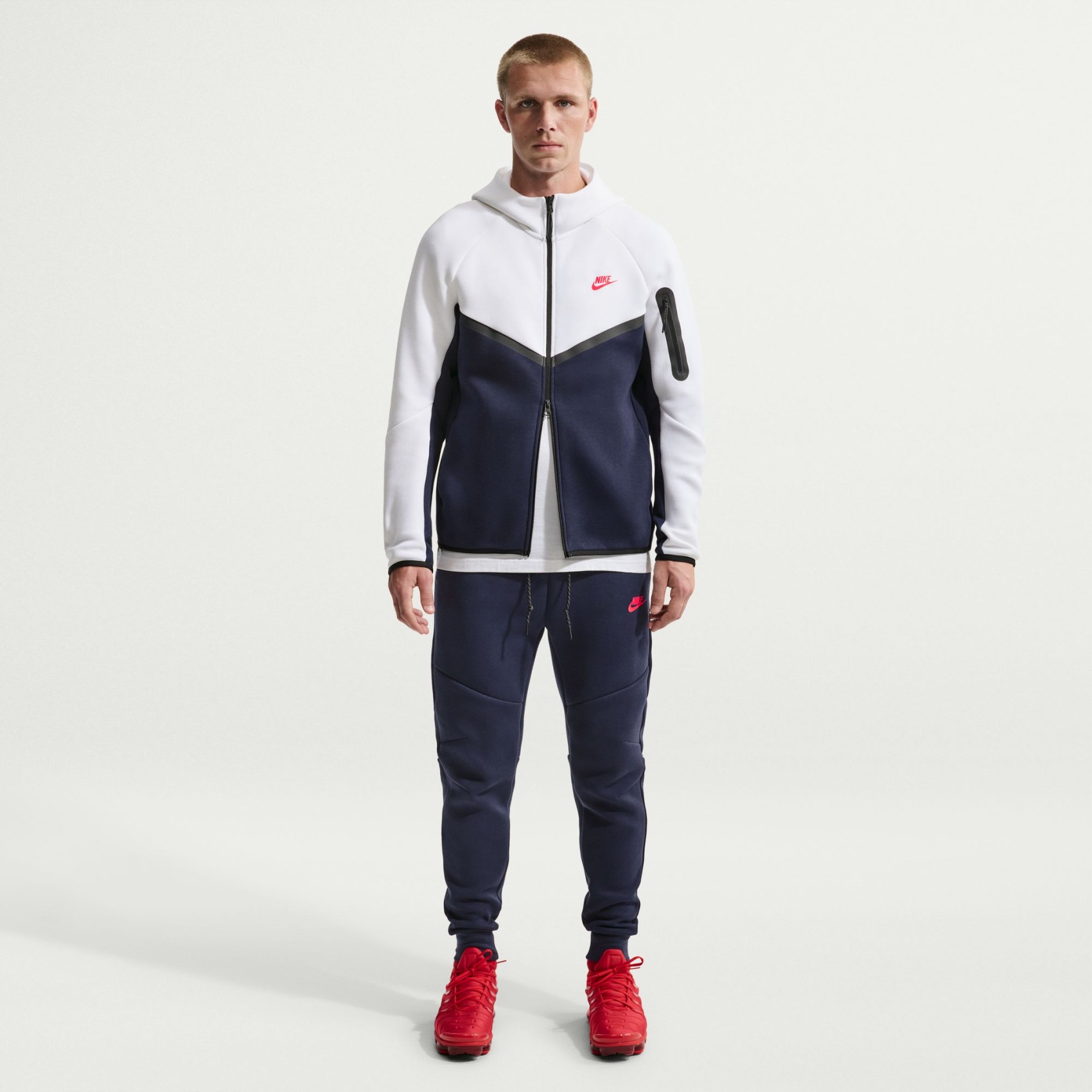 Tech Fleece Fz Wr Hoodie Erkek Beyaz Sweatshirt