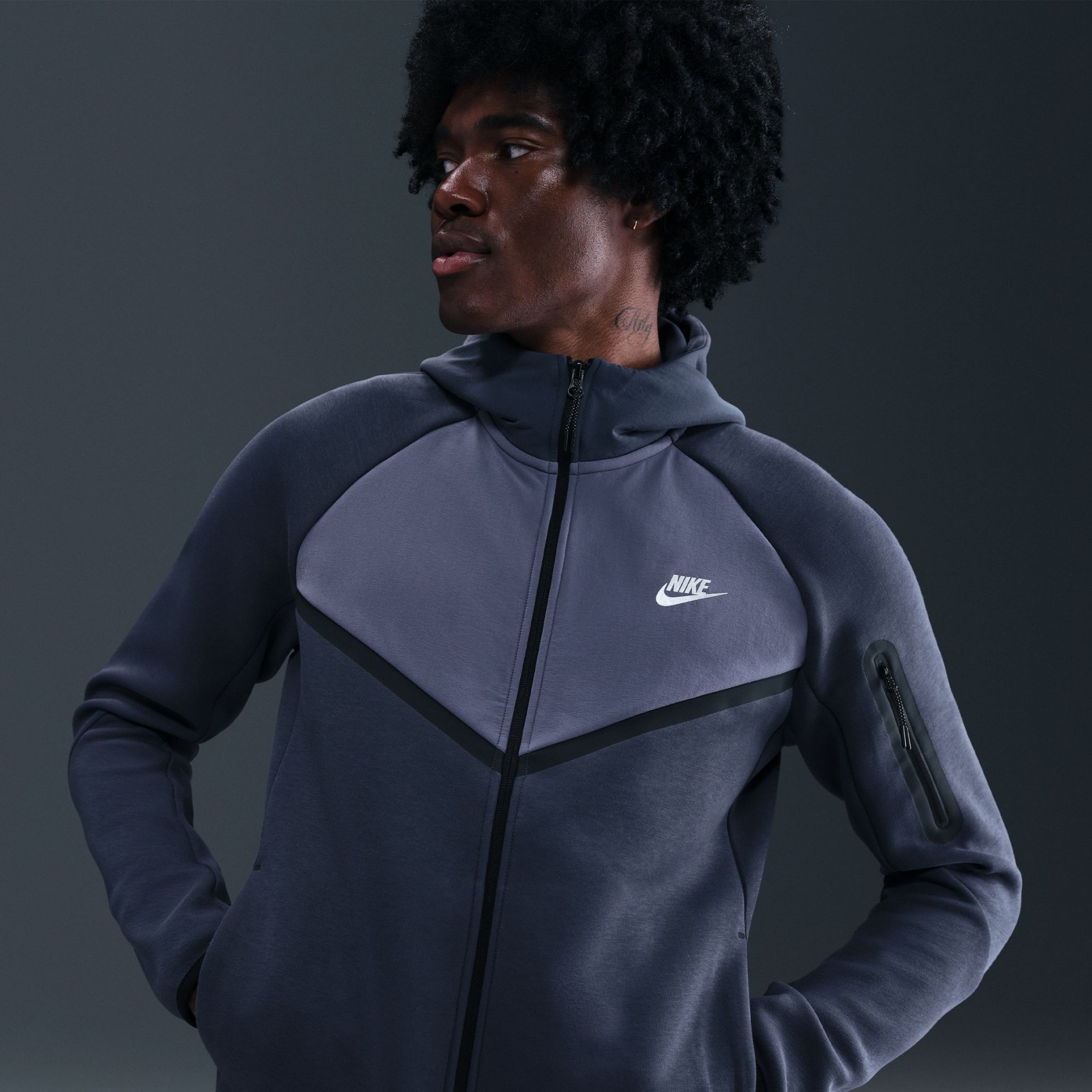 Tech Fleece Mix Windrunner Hoodie Erkek Sweatshirt