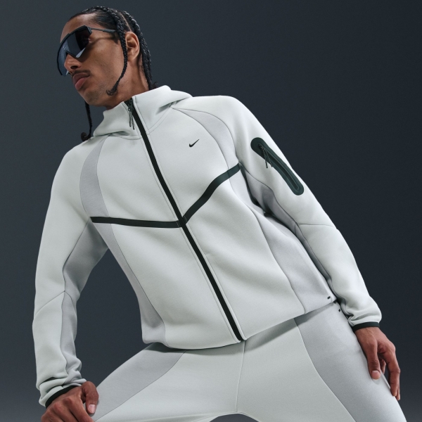 NIKE Pro elite 陸上 ゲーレン・ラップ着用モデル Nike Tech Fleece Pro Windrunner FZ Jacket Erkek Gri Sweatshirt