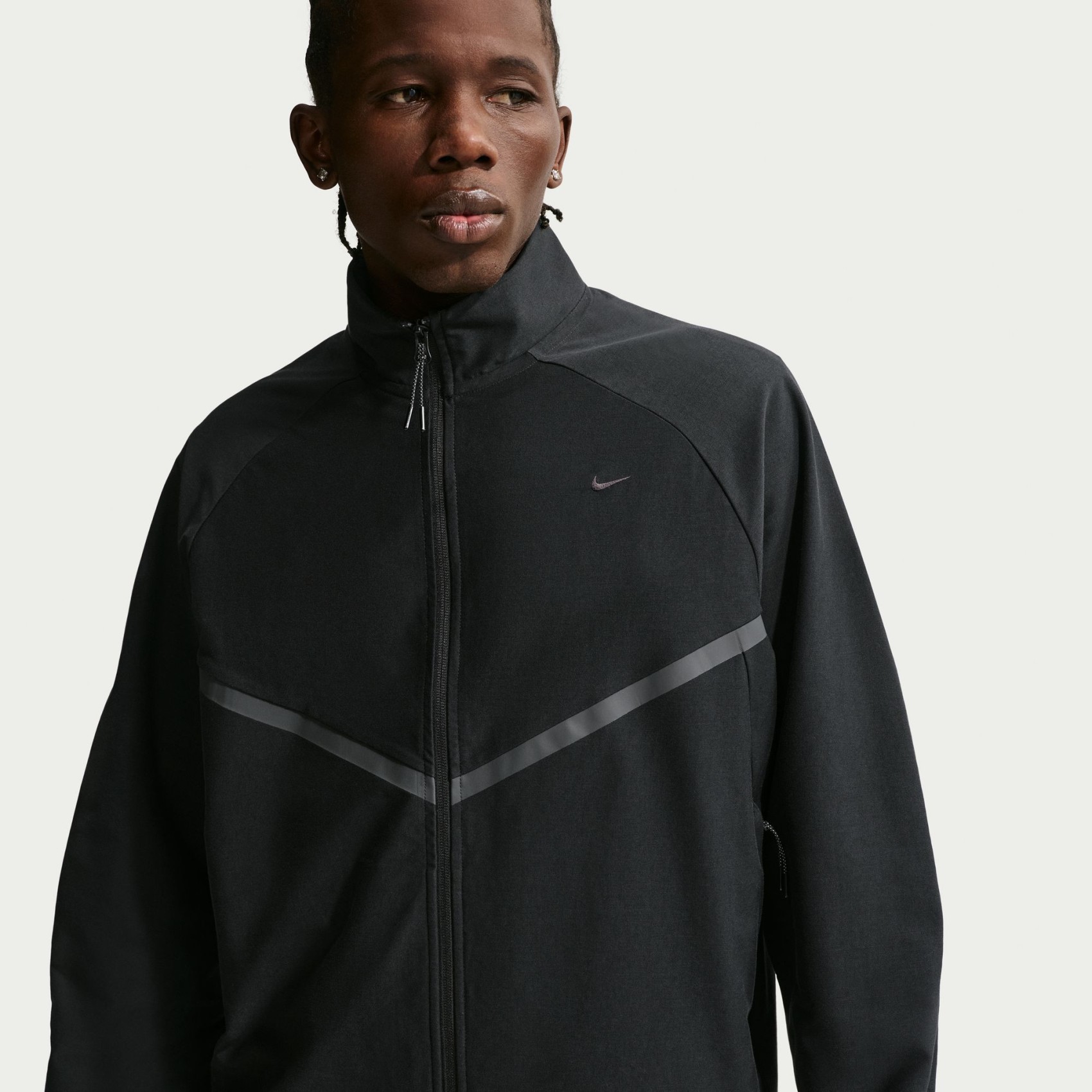 Tech Shori Knit Track Jacket Erkek Siyah Sweatshirt