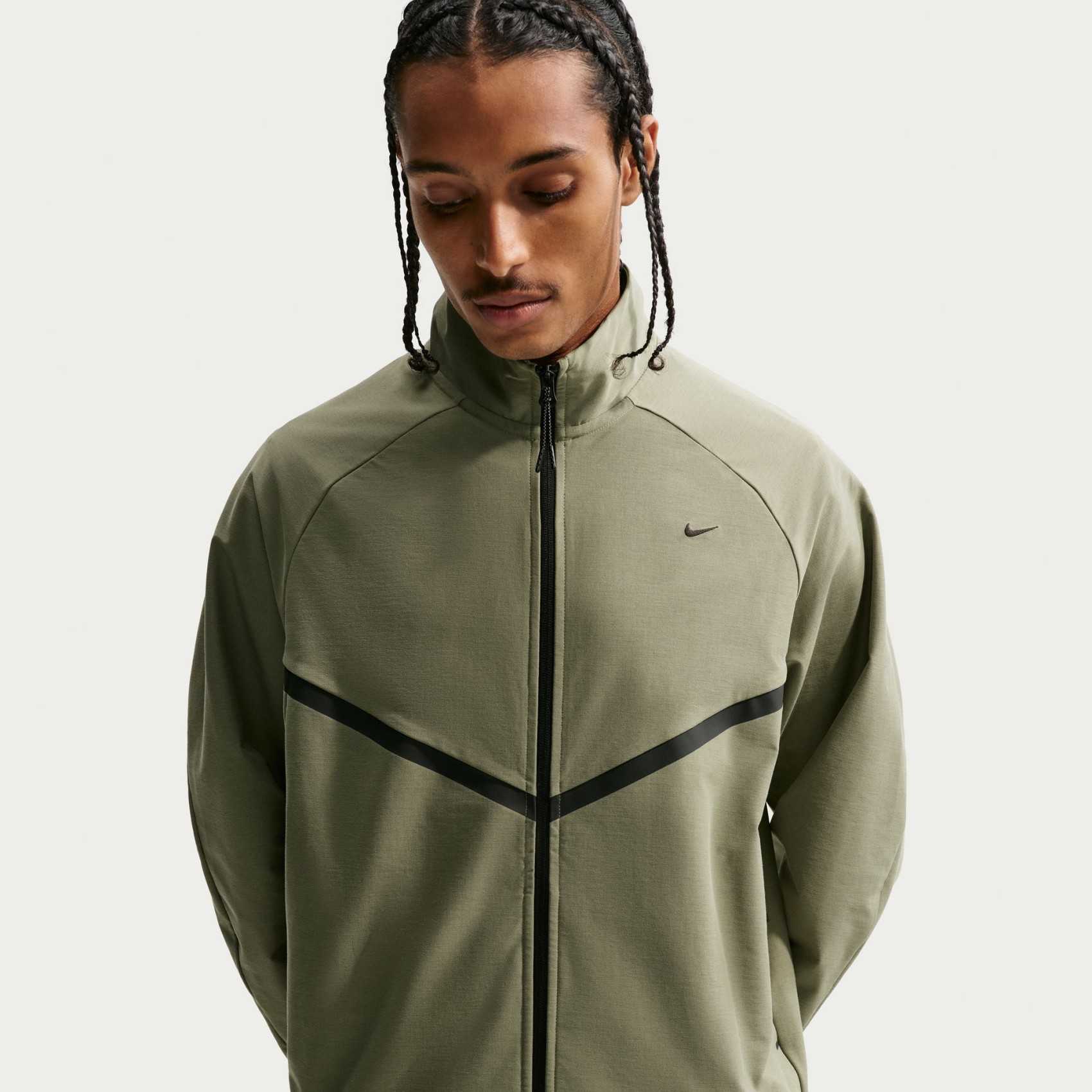 Tech Shori Knit Track Jacket Erkek Yeşil Sweatshirt