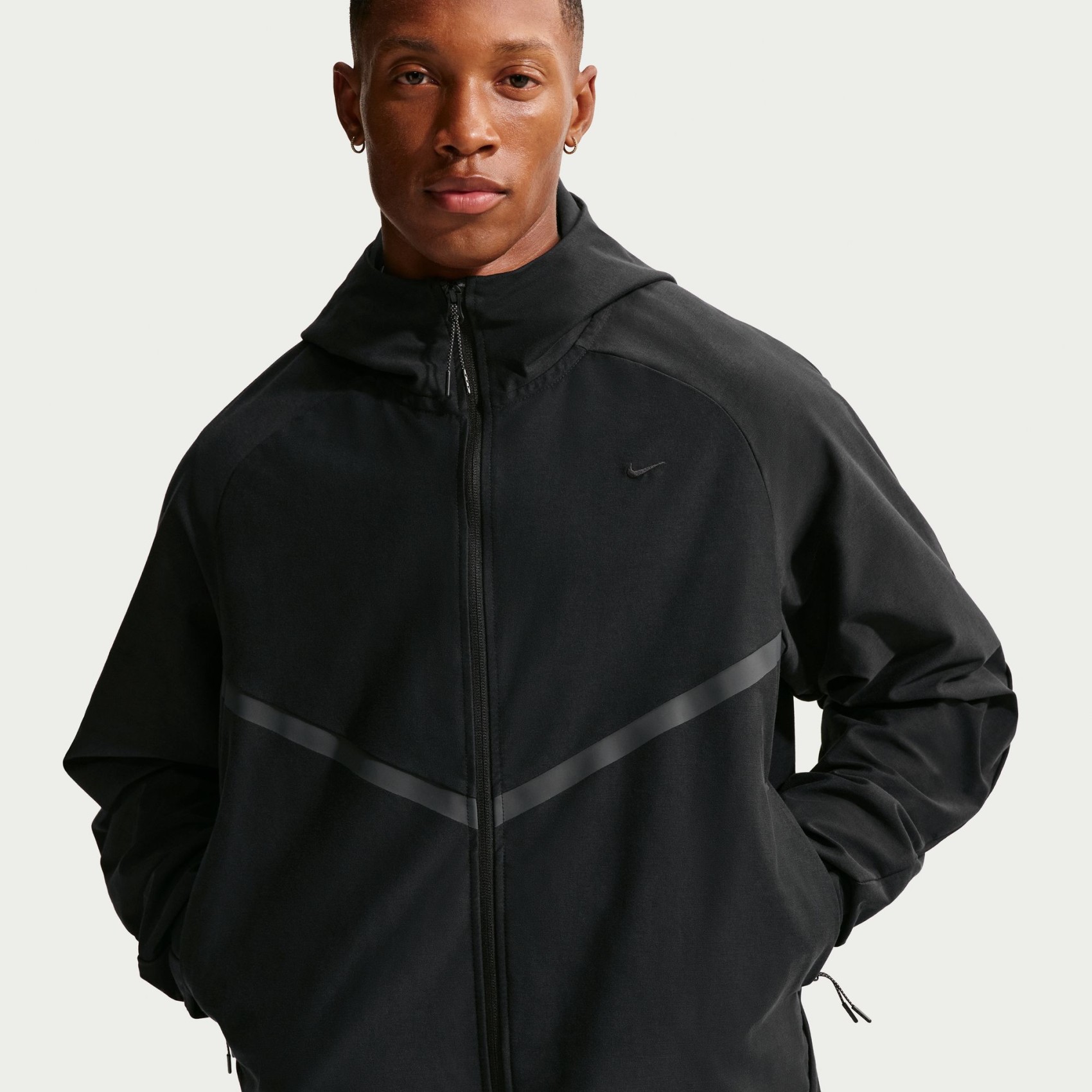 Tech Shori Knit Windrunner Fz Jacket Erkek Siyah Ceket