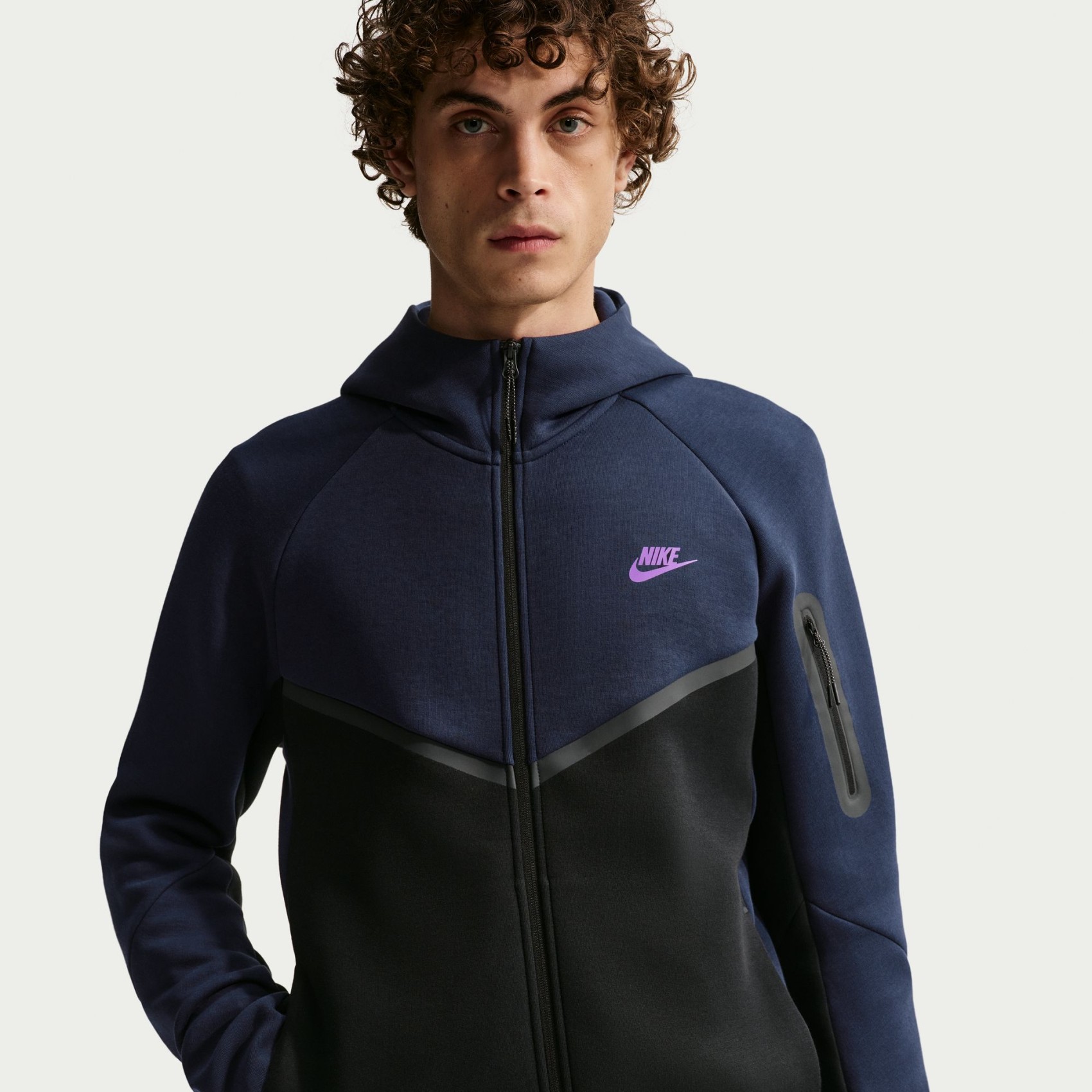Tech Fleece Fz Windrunner Hoodie Erkek Mavi Sweatshirt