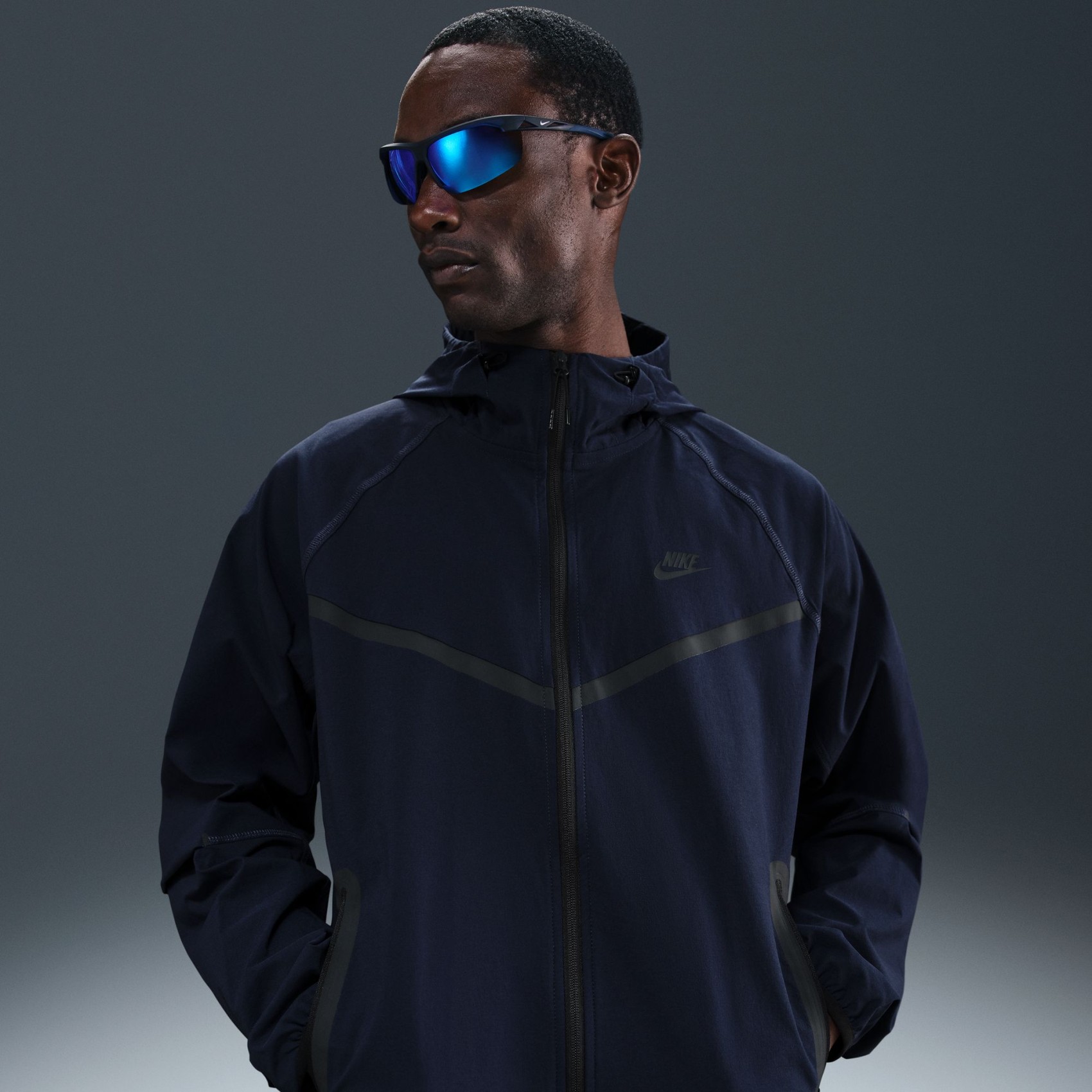 Tech Woven Windrunner Jacket Erkek Lacivert Ceket