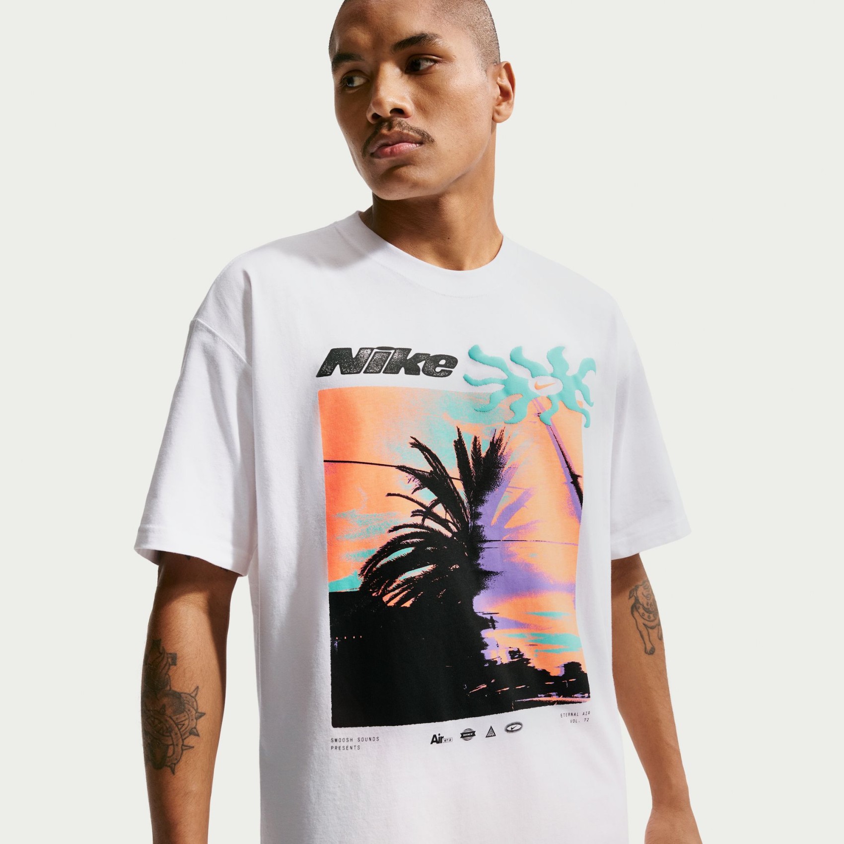Tee Lse Palm Tree Erkek Beyaz Tişört