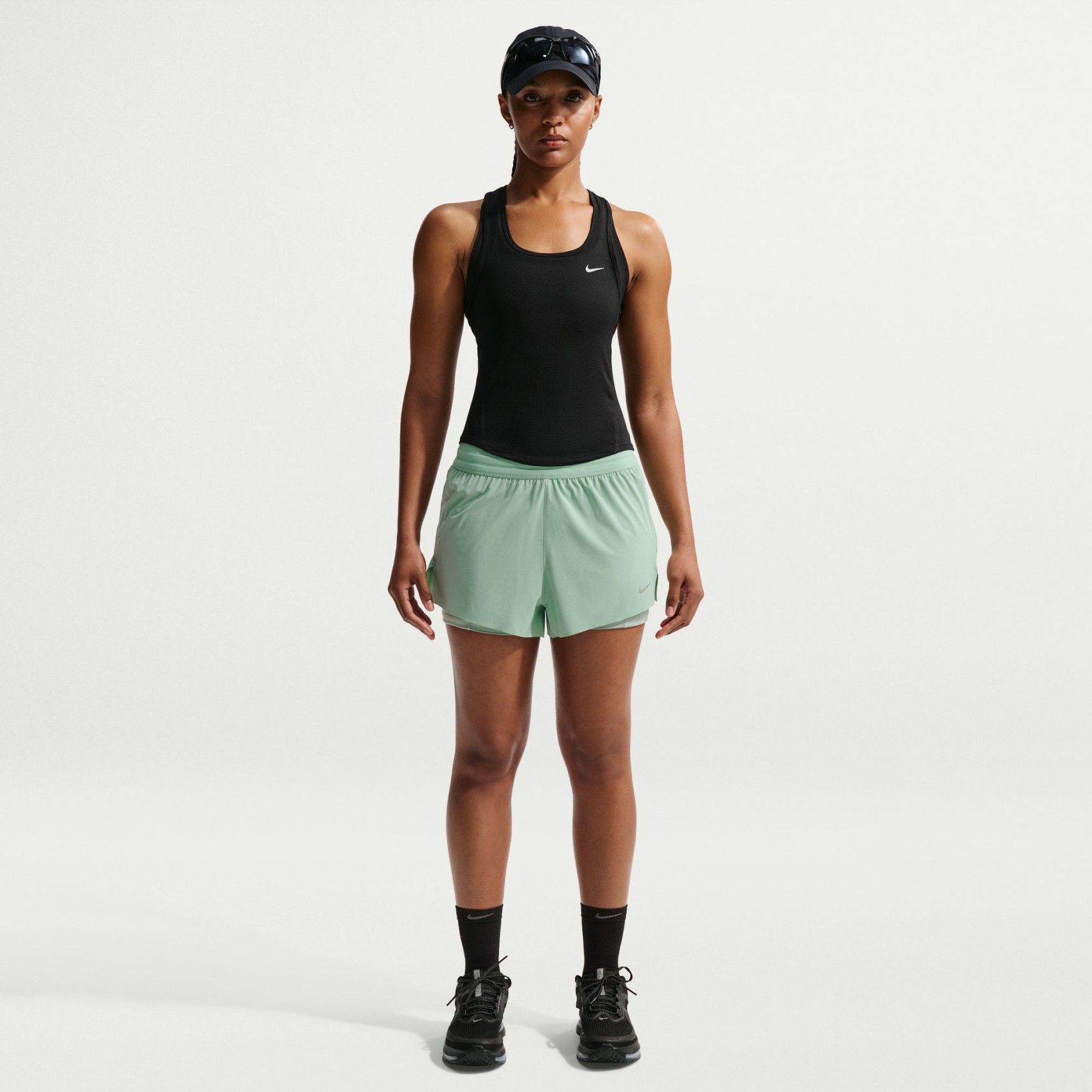 Tempo Dri-FIT Crop Mesh Tank Kadın Siyah Atlet