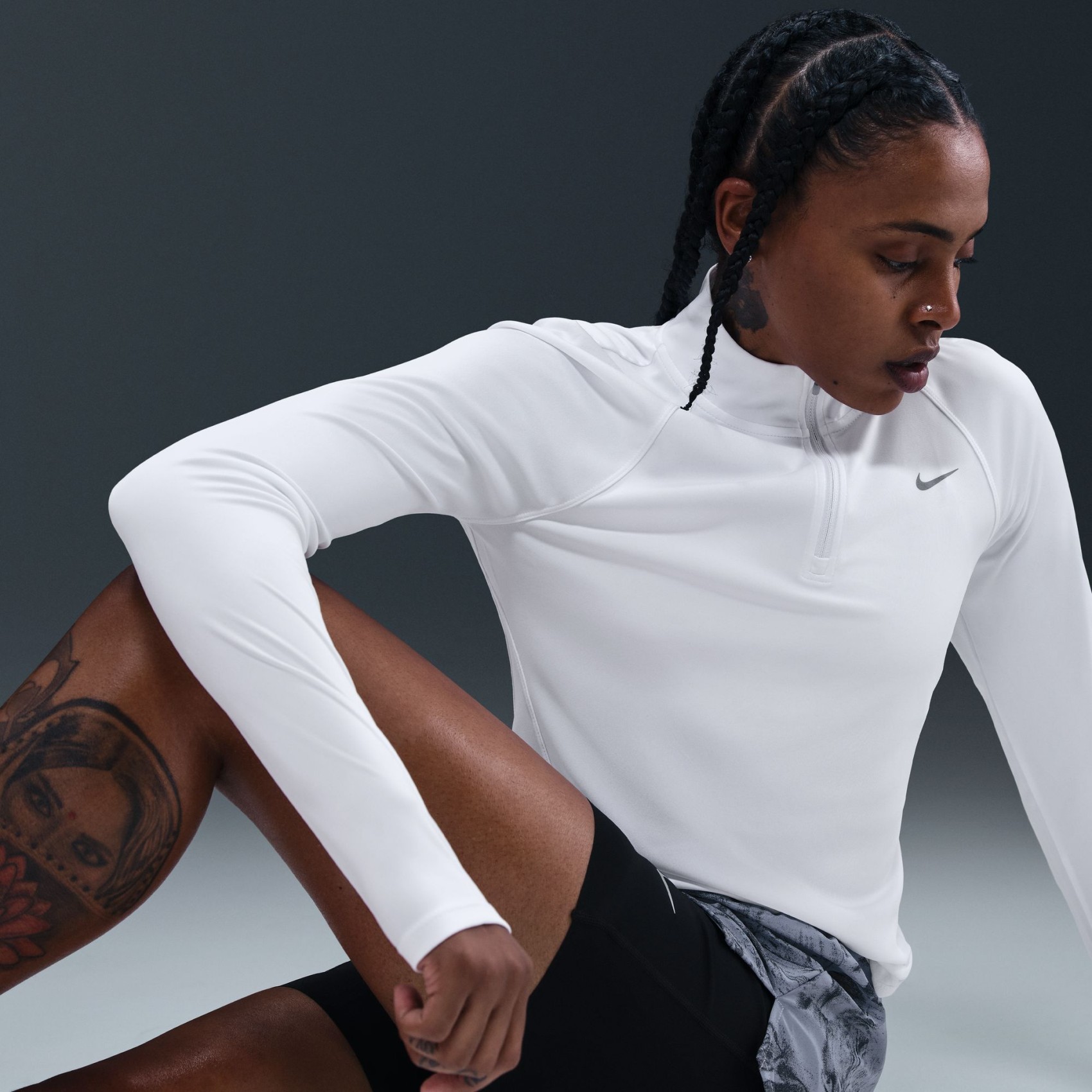 Tempo Dri-FIT Hz Tp Kadın Beyaz Sweatshirt