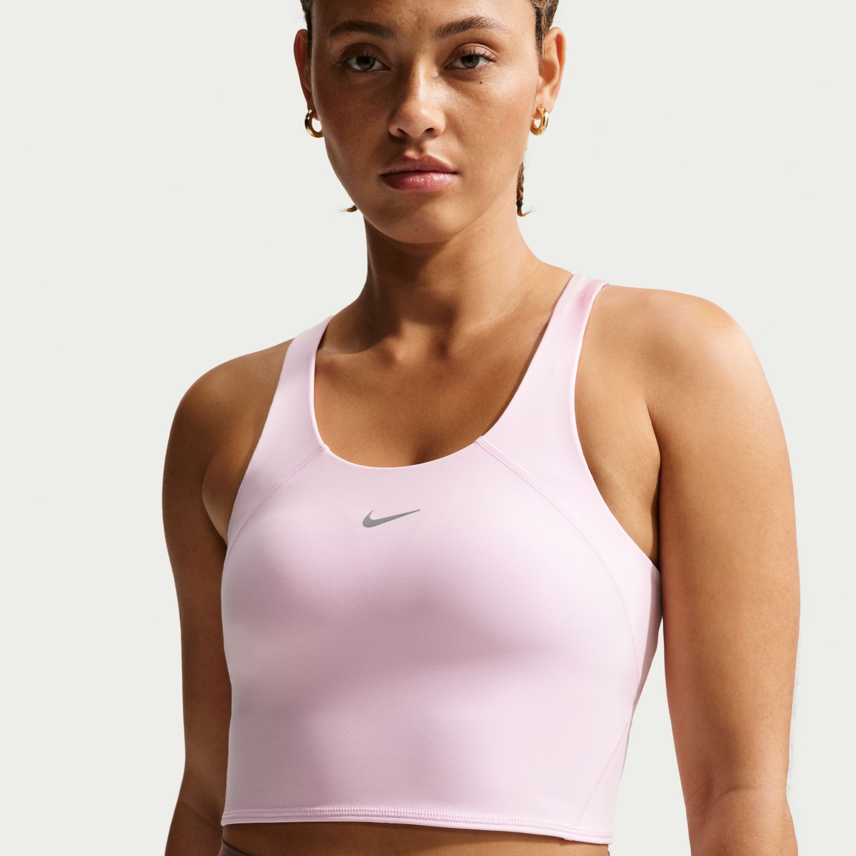 Tempo Dri-FIT Ms Crop Bra Tank Kadın Pembe Sporcu Sütyeni
