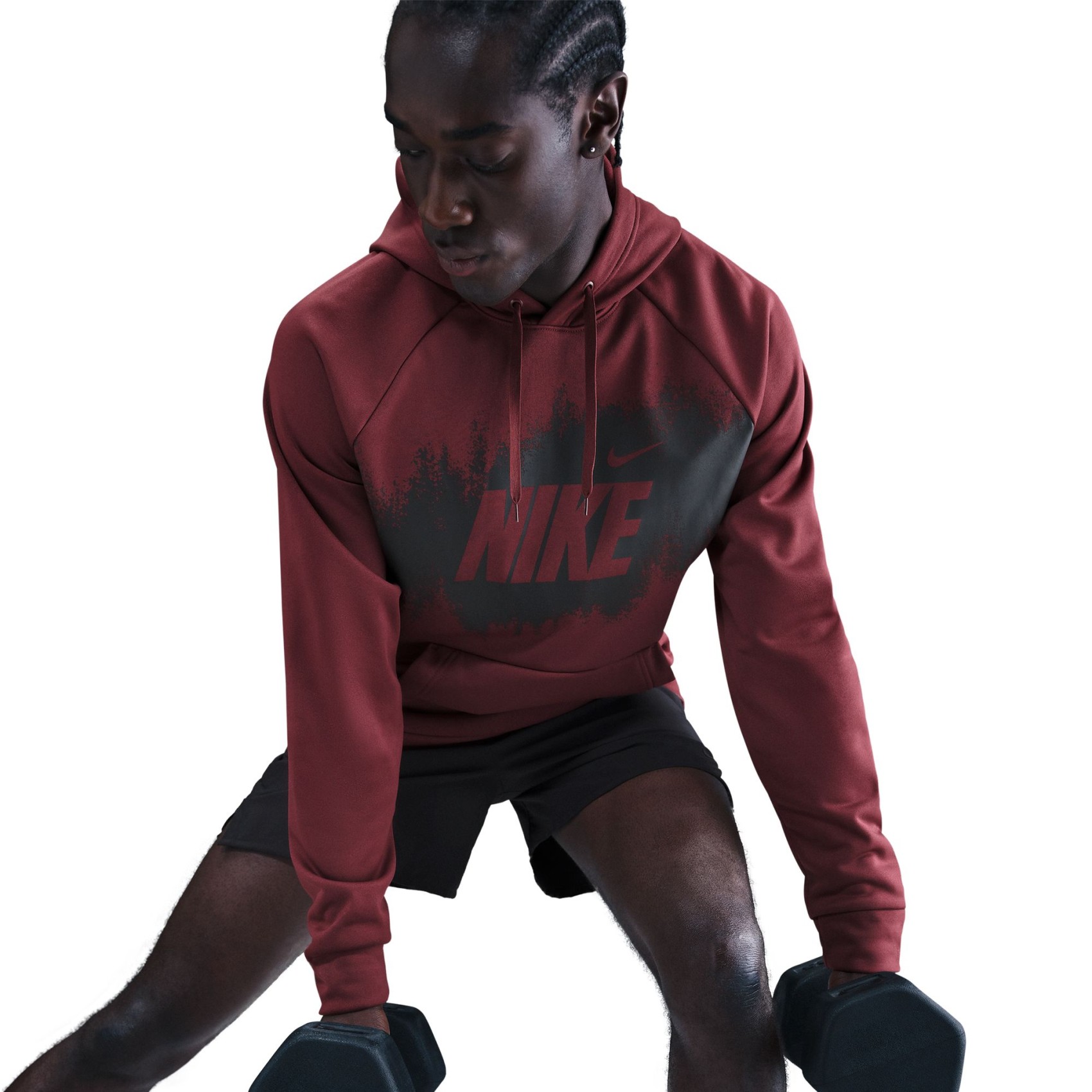 Therma-FIT Fleece Po Hoodie Erkek Bordo Sweatshirt