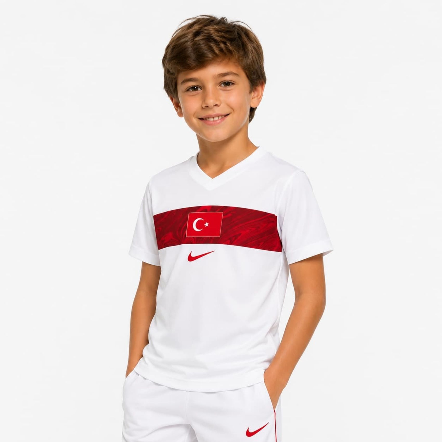 Türkiye Milli Takımı 2026 Deplasman Çocuk Beyaz Forma
