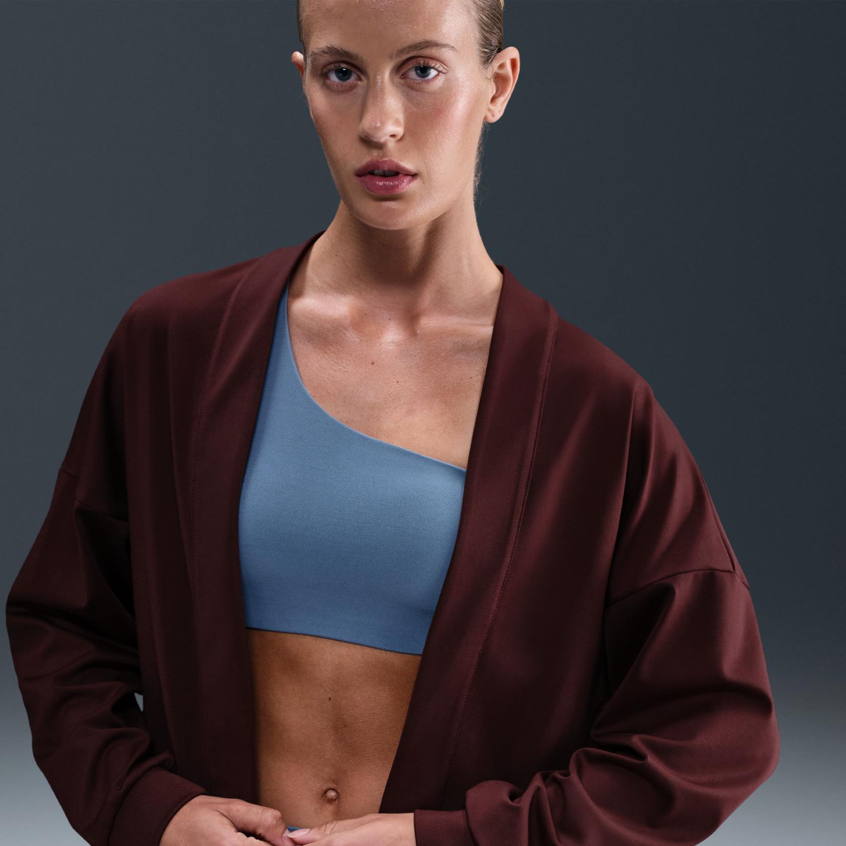 Zenvy Dri-FIT LS Top Kadın Bordo Sweatshirt