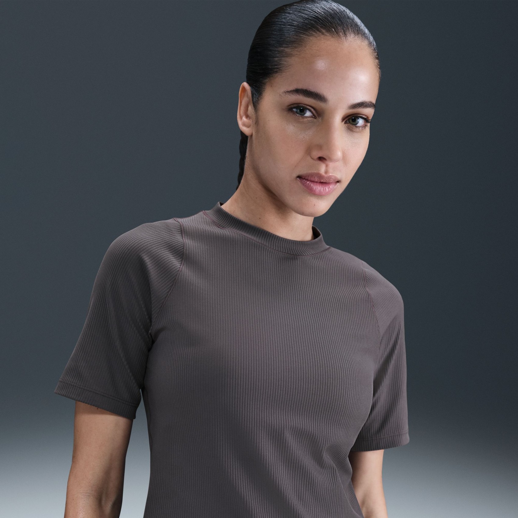 Zenvy Rib Dri-FIT SS Top Kadın Tişört
