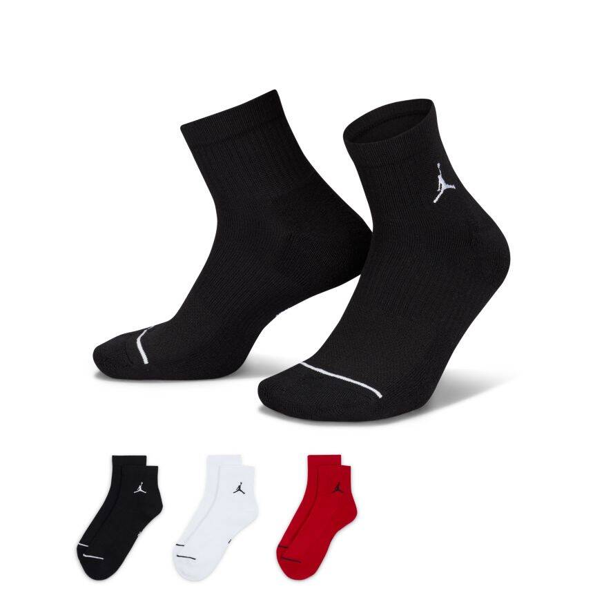 Unisex Jordan Everyday Cush Poly Ankle 3 Pairs Spor Malzemeleri Çorap
